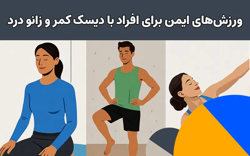 ورزش‌های ایمن برای افراد با دیسک کمر و زانو درد